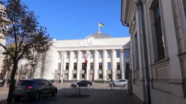 Kyiv 'deki Ukrayna Parlamentosu' nun inşaatı - Sonbaharda Verkhovna Rada, yavaş çekim