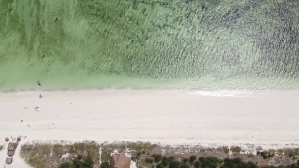 Luftaufnahme vom Strand auf der Insel Sansibar, Tansania — Stockvideo