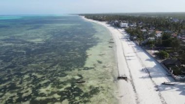 Zanzibar, Tanzanya - Hint Okyanusu 'nun havadan görünüşü
