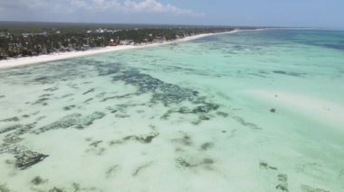 Zanzibar, Tanzanya - Hint Okyanusu 'nun havadan görünüşü