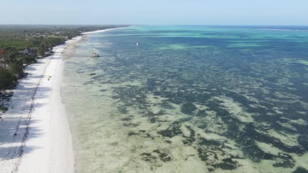Meereslandschaft vor der Küste von Sansibar, Tansania — Stockvideo