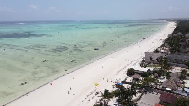 Oceaanlandschap bij de kust van Zanzibar, Tanzania — Stockvideo