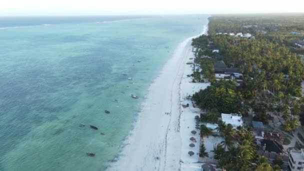 Zanzibar, Tanzania - aerial view of the Indian Ocean — Stock Video