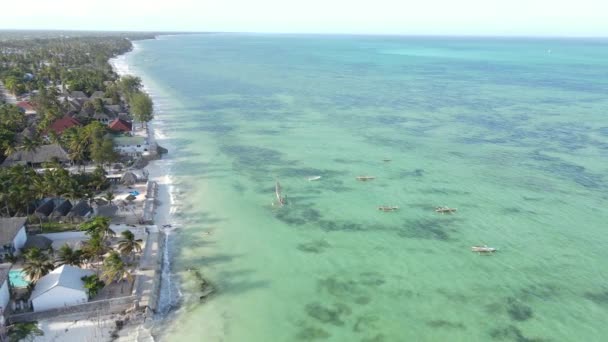 Zanzibar, Tanzanie - vue aérienne sur l'océan Indien — Video