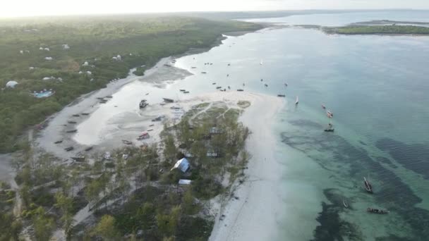 Zanzibar, Tanzânia - Vista aérea do Oceano Índico — Vídeo de Stock