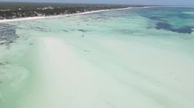 Zanzibar, Tanzanya - Hint Okyanusu 'nun havadan görünüşü