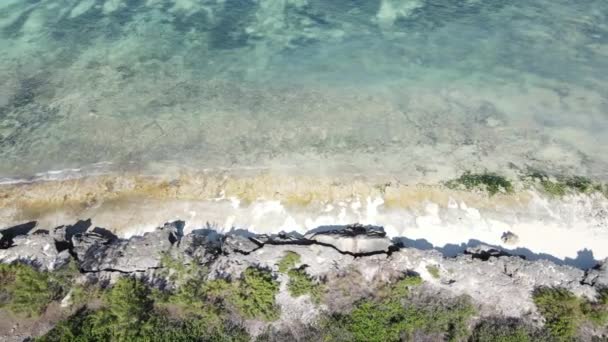 Zanzibar, Tanzania - aerial view of the Indian Ocean — Stock Video