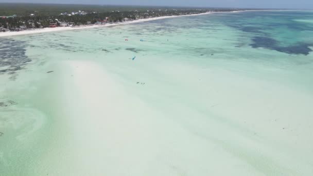 Zanzíbar, Tanzania - vista aérea del Océano Índico — Vídeos de Stock