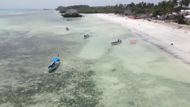 Maison sur pilotis dans l'océan sur la côte de Zanzibar, Tanzanie — Video