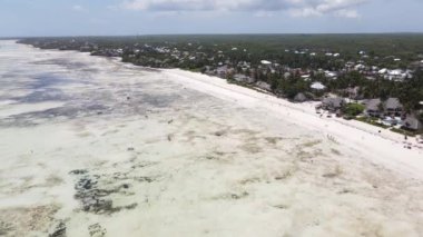 Zanzibar, Tanzanya - kıyıya yakın okyanusta gelgit