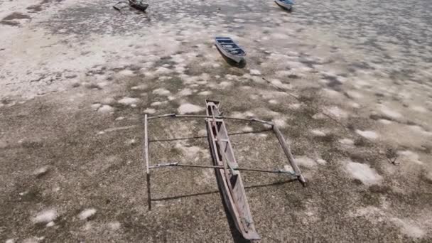 坦桑尼亚桑给巴尔岛海岸附近的海洋低潮 — 图库视频影像