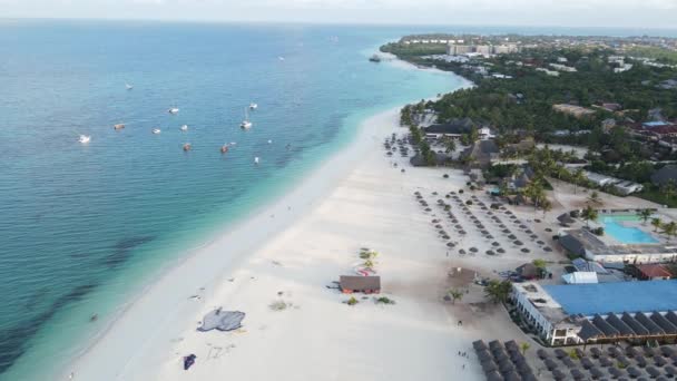 Questo Video Mostra Barche Nell Oceano Largo Della Costa Zanzibar — Video Stock