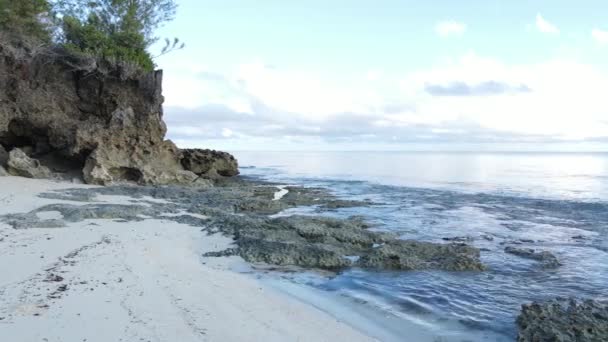 Este Video Muestra Una Playa Vacía Isla Zanzíbar Tanzania — Vídeos de Stock