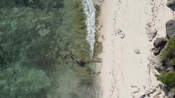 Este Vídeo Mostra Uma Praia Vazia Ilha Zanzibar Tanzânia — Vídeo de Stock