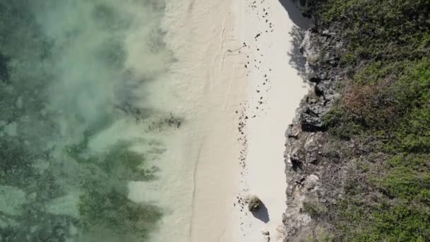 Este Video Muestra Una Playa Vacía Isla Zanzíbar Tanzania — Vídeos de Stock