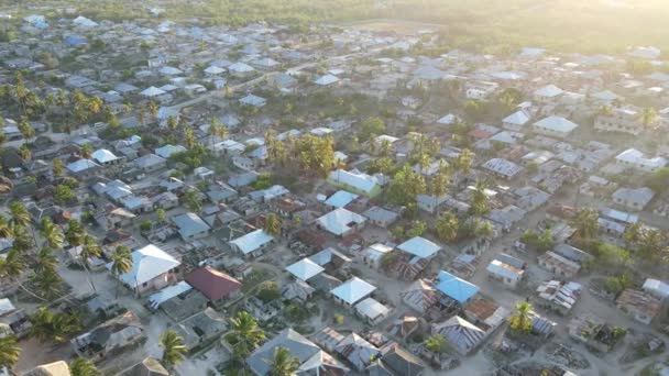 Toto Stock Video Ukazuje Domy Ostrově Zanzibar Tanzanie Afrika — Stock video