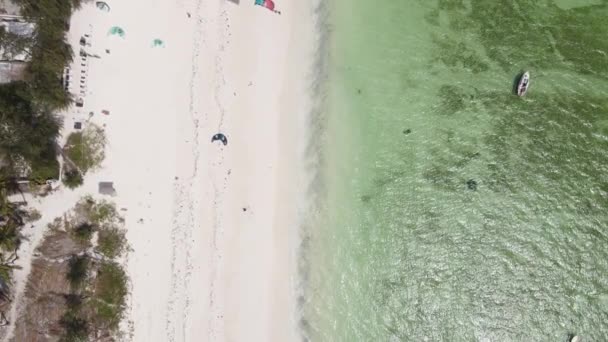 Ocean u wybrzeży wyspy Zanzibar, Tanzania, zwolnione tempo — Wideo stockowe
