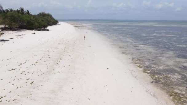 Indiai-óceán a Zanzibár-sziget partjainál, Tanzánia, lassított felvétel — Stock videók