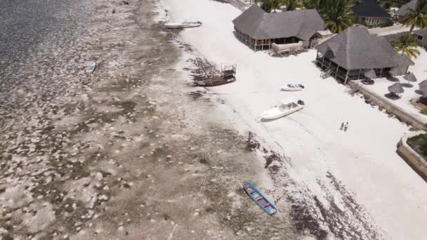 Isola di Zanzibar, Tanzania con bassa marea, rallentatore — Video Stock