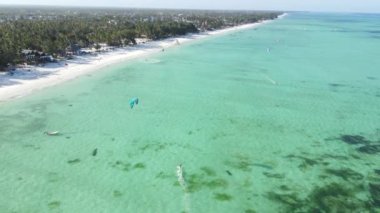 Zanzibar, Tanzanya: Kıyıya yakın uçurtma, yavaş çekim