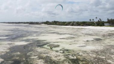 Zanzibar, Tanzanya: Kıyıya yakın uçurtma, yavaş çekim