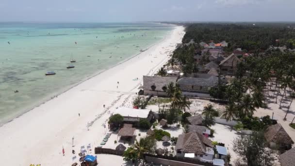 Strand op Zanzibar eiland, Tanzania, slow motion — Stockvideo