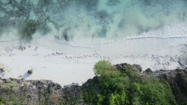 Tanzanya, Zanzibar adasındaki boş plaj, yavaş çekim