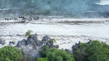 Tanzanya, Zanzibar adasındaki boş plaj, yavaş çekim
