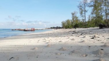 Tanzanya, Zanzibar adasındaki boş plaj, yavaş çekim
