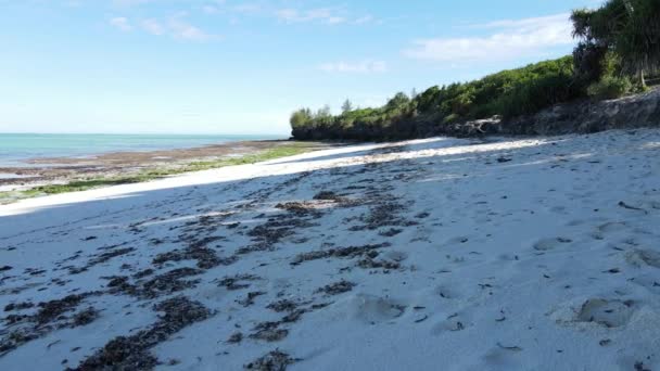 Empty beach on Zanzibar island, Tanzania, slow motion — Stock Video