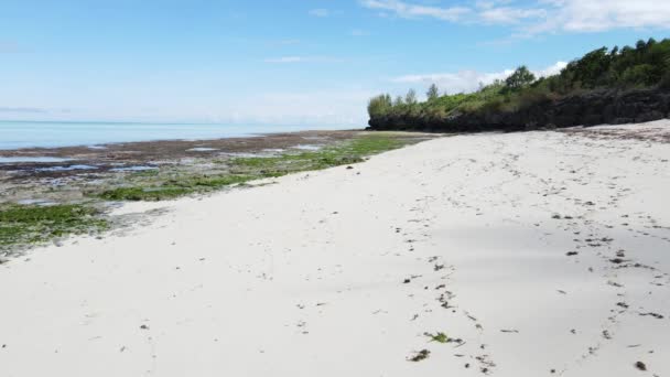 Empty beach on Zanzibar island, Tanzania, slow motion — Stock Video