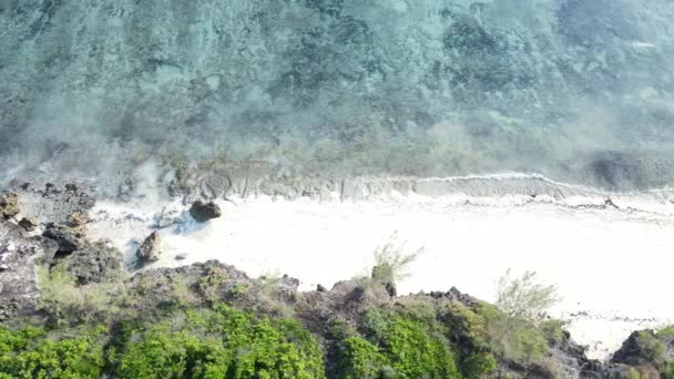 Empty beach on Zanzibar island, Tanzania, slow motion — Stock Video