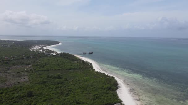 Bilhetes na costa da ilha de Zanzibar, Tanzânia, câmera lenta — Vídeo de Stock