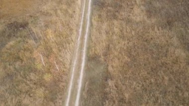 Gün boyunca tarlada boş yol
