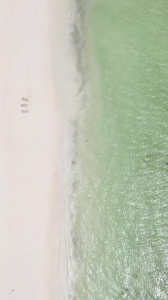 Video verticale della spiaggia sull'isola di Zanzibar, Tanzania — Video Stock