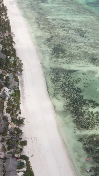 Stranden vid kusten av ön Zanzibar, Tanzania — Stockvideo