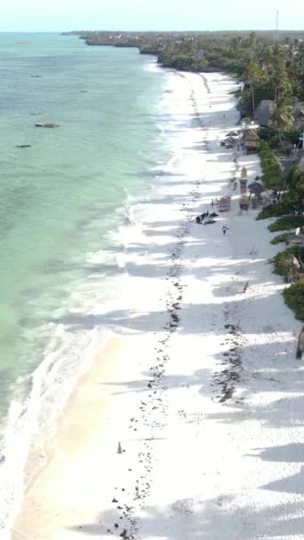 Playa en la costa de la isla de Zanzíbar, Tanzania — Vídeos de Stock