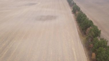 Sonbaharda ekili bir tarlada toprak