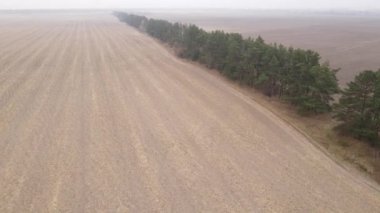 Sonbaharda ekili bir tarlada toprak