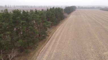 Sonbaharda ekili bir tarlada toprak