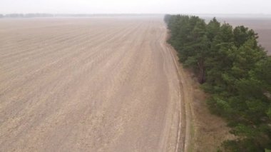 Sonbaharda ekili bir tarlada toprak