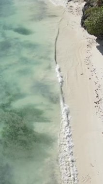 Tanzanya - Zanzibar adasında dikey boş kumsal, yavaş çekim