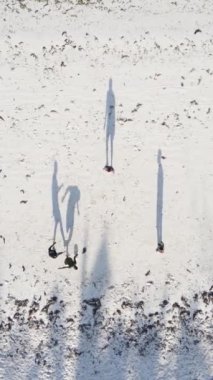 Tanzanya - Zanzibar plajında futbol oynayan dikey videocular, yavaş çekim