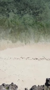 Tanzanya - okyanusun Zanzibar kıyısındaki dikey videosu, yavaş çekim