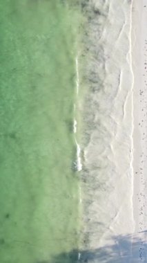 Tanzanya - okyanusun Zanzibar kıyısındaki dikey videosu, yavaş çekim