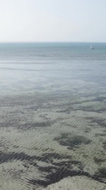 Tanzanya - okyanusun Zanzibar kıyısındaki dikey videosu, yavaş çekim