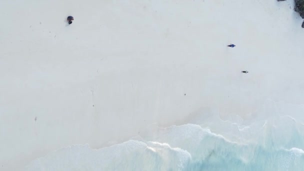 坦桑尼亚桑给巴尔岛海岸的垂直录像，慢镜头 — 图库视频影像