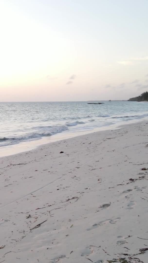 Zanzibar Tanzania Vertical Video Ocean Coast Slow Motion — Αρχείο Βίντεο