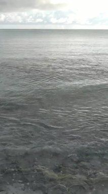 Zanzibar, Tanzanya - kıyıya yakın okyanusun dikey videosu, yavaş çekim