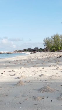 Zanzibar, Tanzanya - dikey boş kumsal, yavaş çekim